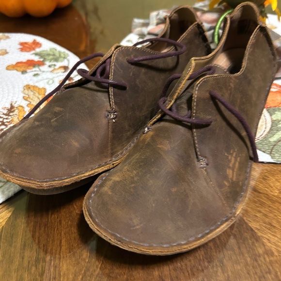 Brown Leather women’s Clark’s Shoes size 10 - Picture 2 of 6